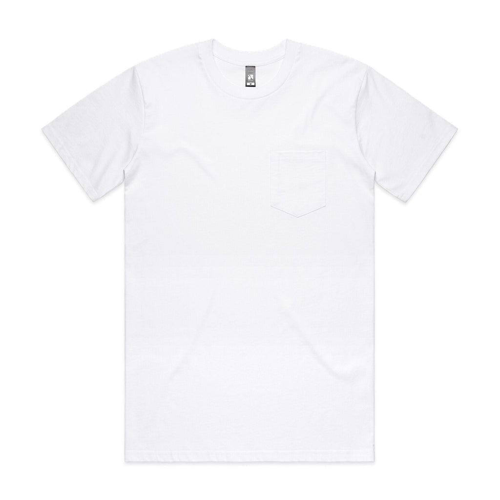 Men's Classic Pocket Tee Shirt | Arena Custom Blanks - Arena Prints - Front - White