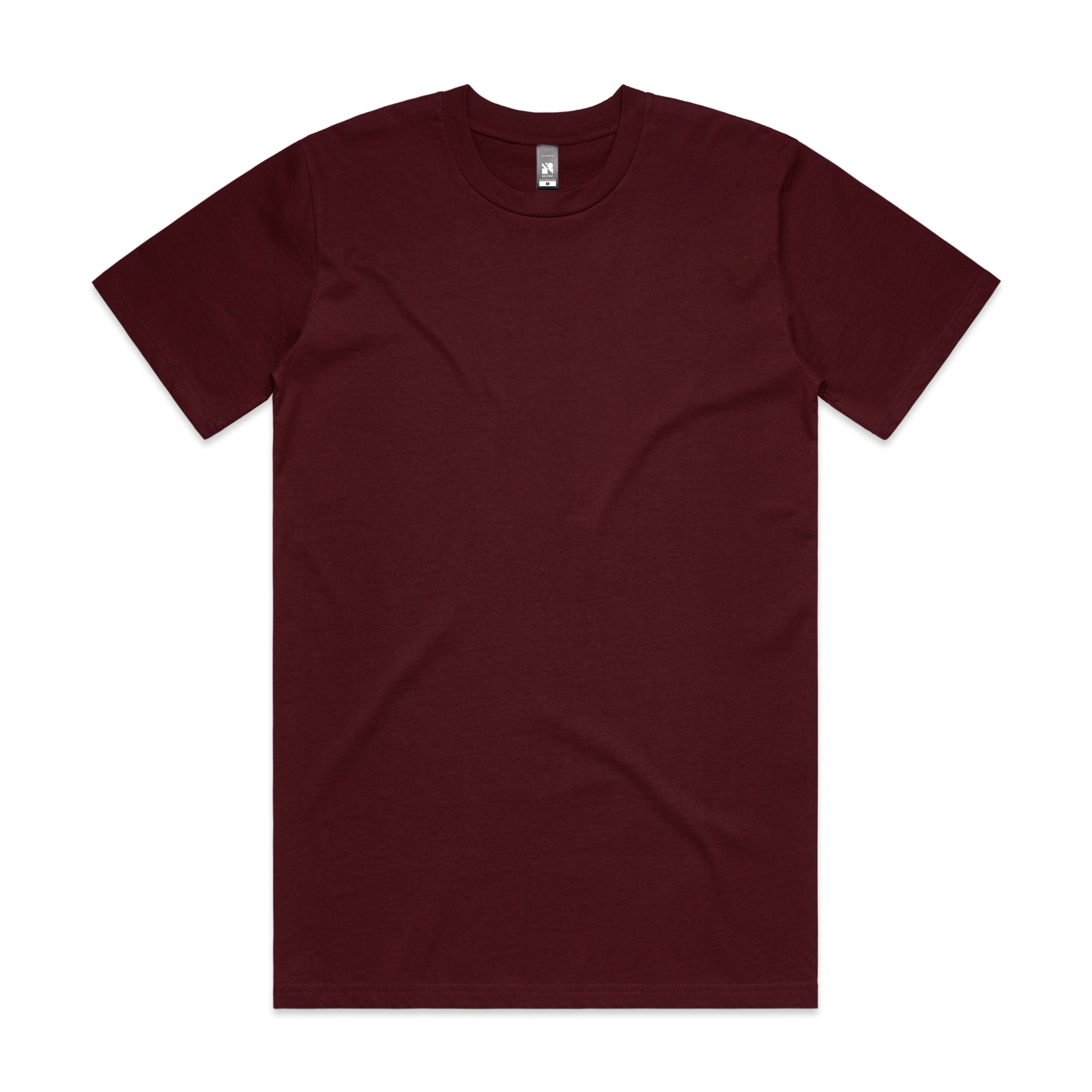 Men's Classic Tee Shirt Set C | Arena Custom Blanks - Arena Prints - Front - Burgundy - Red
