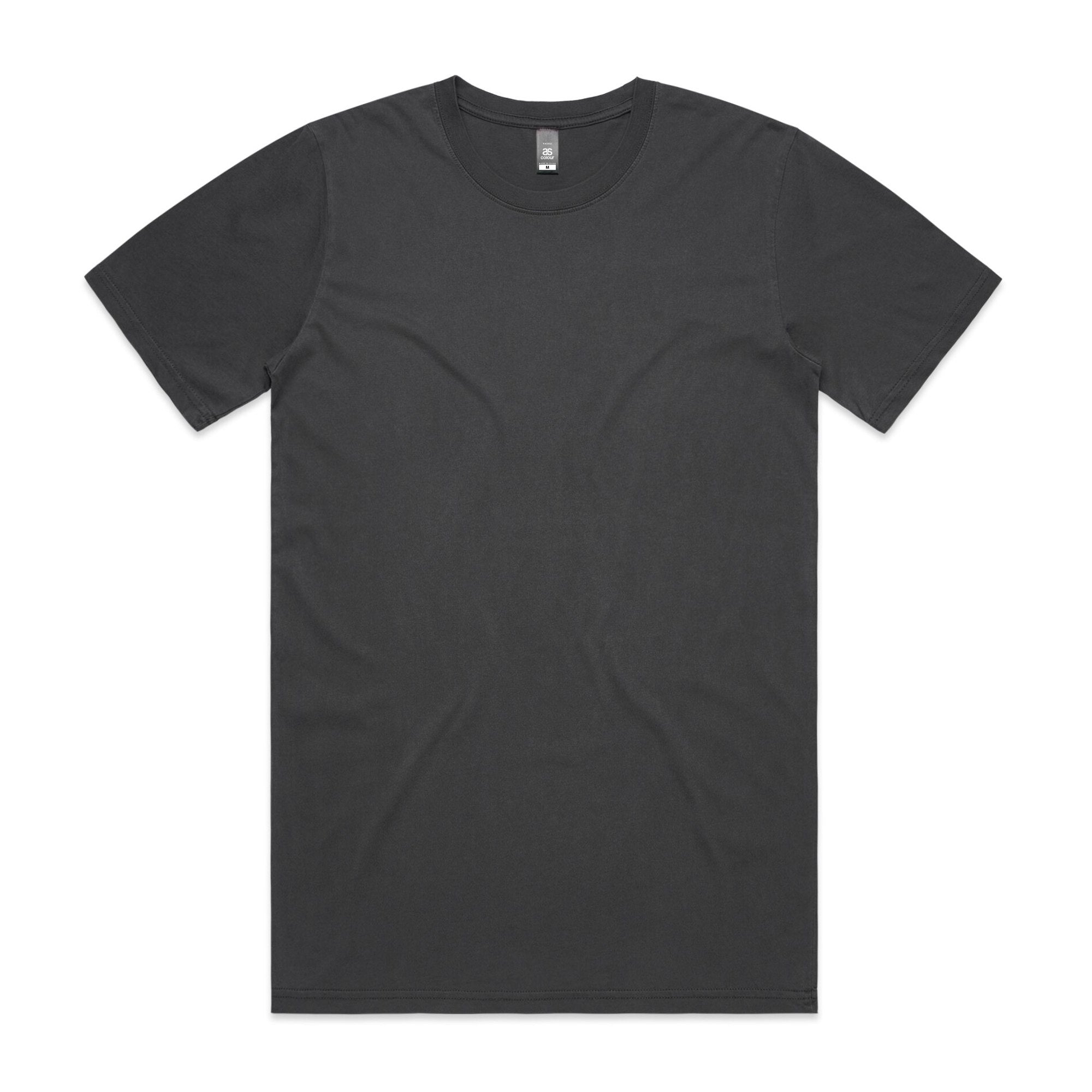 Men's Faded Tee Shirt |Arena Custom Blanks - Arena Prints - Front - Faded Black - Black