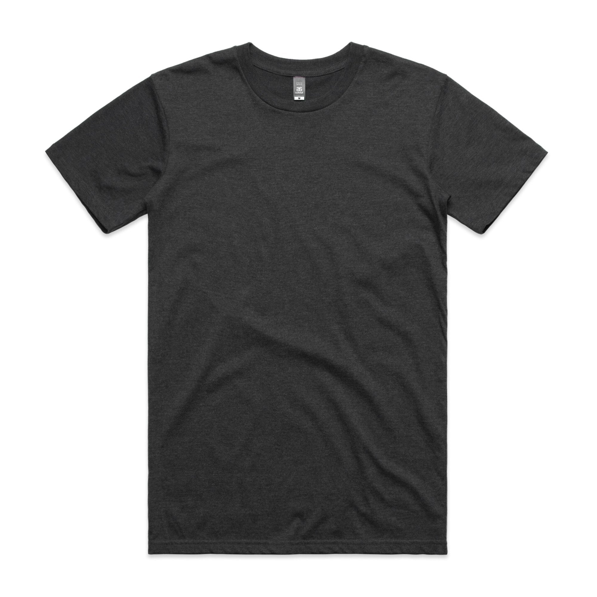 Men's Staple Heather Tee Shirt | Arena Custom Blanks - Arena Prints - Front - Asphalt Heather - Grey
