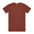 Men's Staple Heather Tee Shirt | Arena Custom Blanks - Arena Prints - Front - Brick Heather - Red