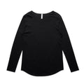 Women's Mali Long Sleeve Tee Shirt | Arena Custom Blanks - Arena Prints - Front - Black