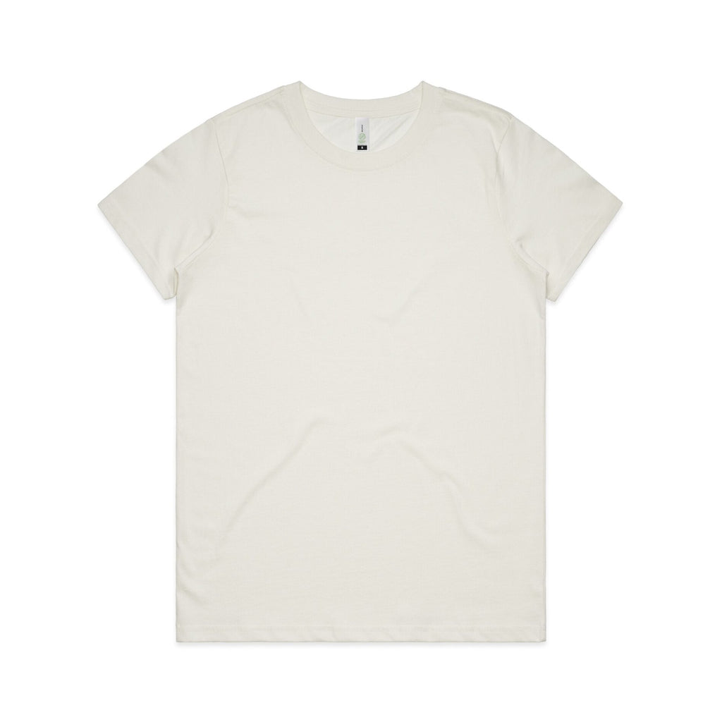Women's Maple Organic Tee Shirt | Arena Custom Blanks - Arena Prints - Front - Natural - White