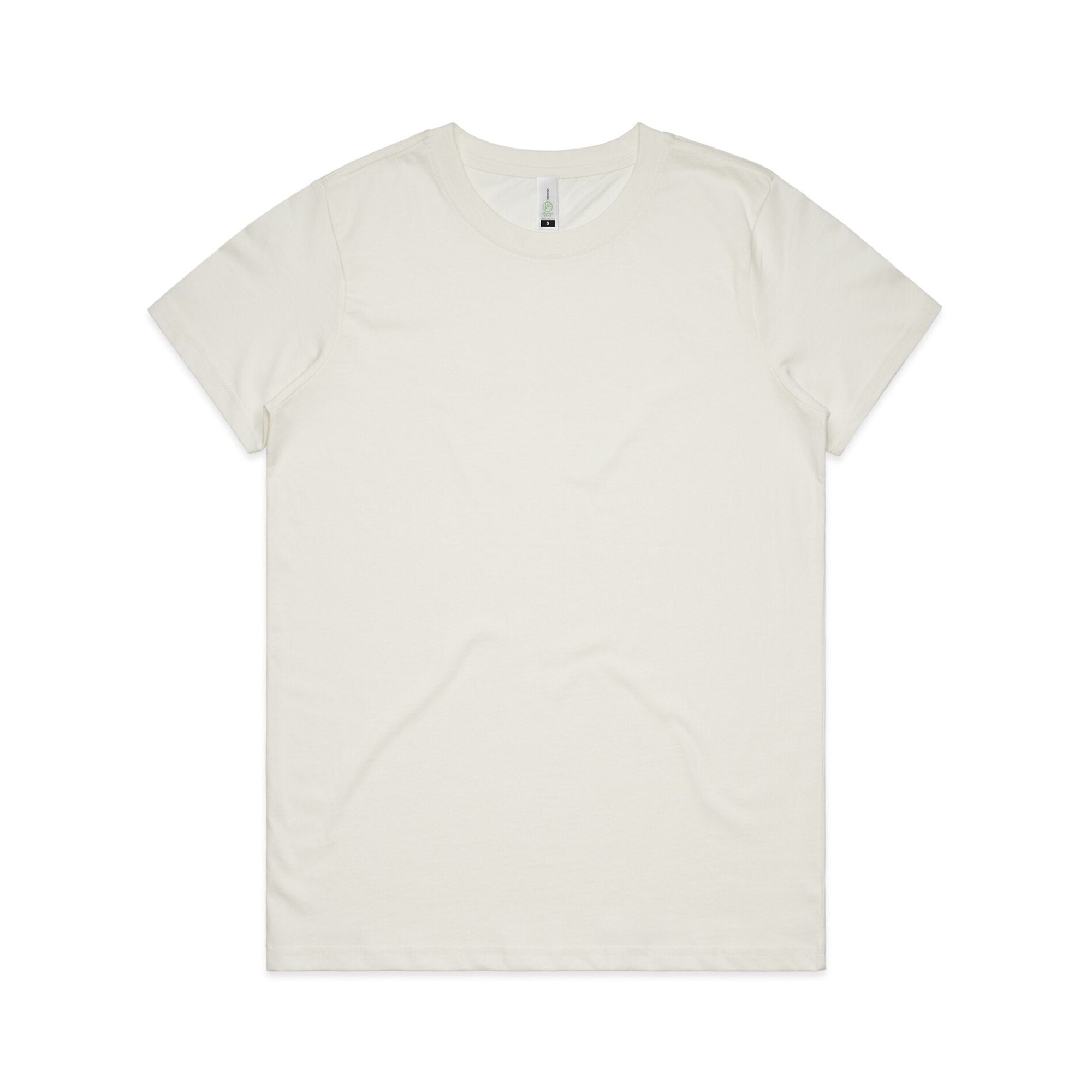 Women's Maple Organic Tee Shirt | Arena Custom Blanks - Arena Prints - Front - Natural - White