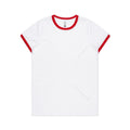 Women's Maple Ringer Tee | Arena Custom Blanks - Arena Prints - Front - Red