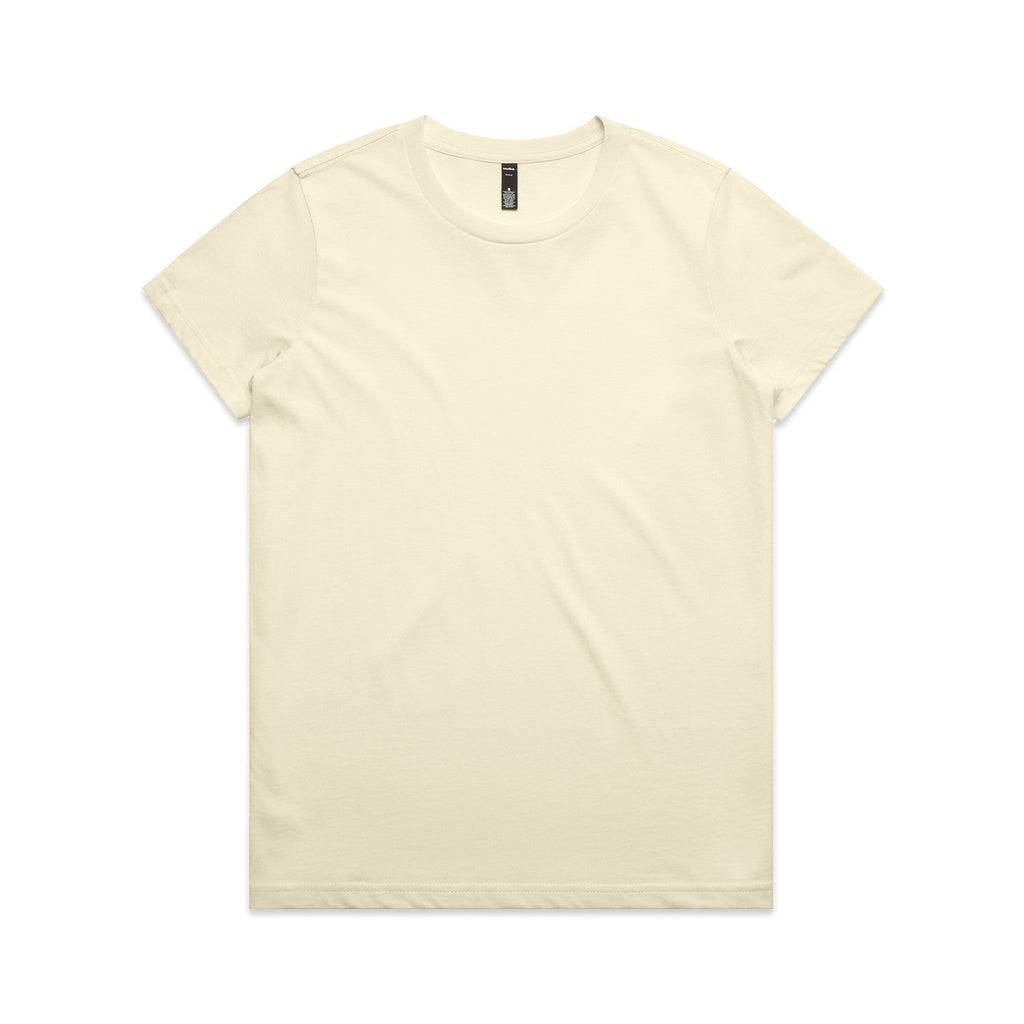 Women's Maple Tee Shirt | Arena Custom Blanks - Arena Prints - Front - Butter - Yellow
