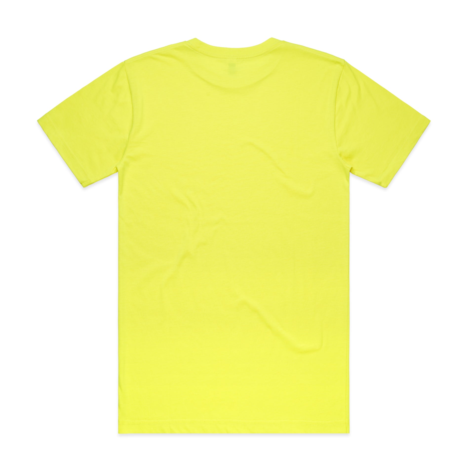 Block Safety Tee | Arena Custom Blanks - Arena Prints - Back - Safety Yellow - Yellow 