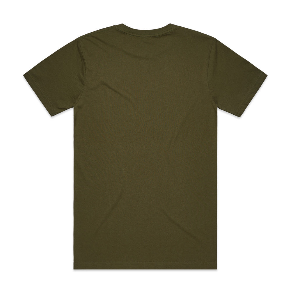 Block Tee| Arena Custom Blanks - Arena Prints - Back - Army - Green