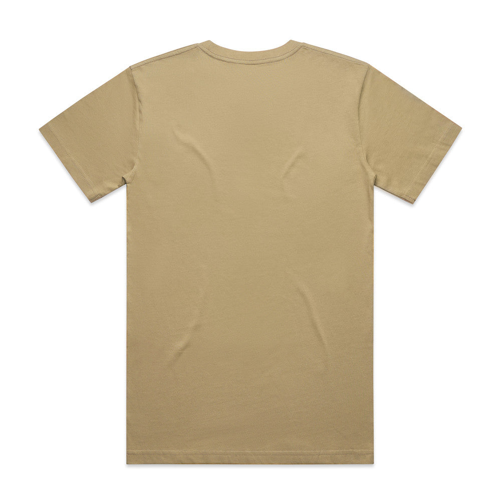Block Tee| Arena Custom Blanks - Arena Prints - Back - Khaki - Tan