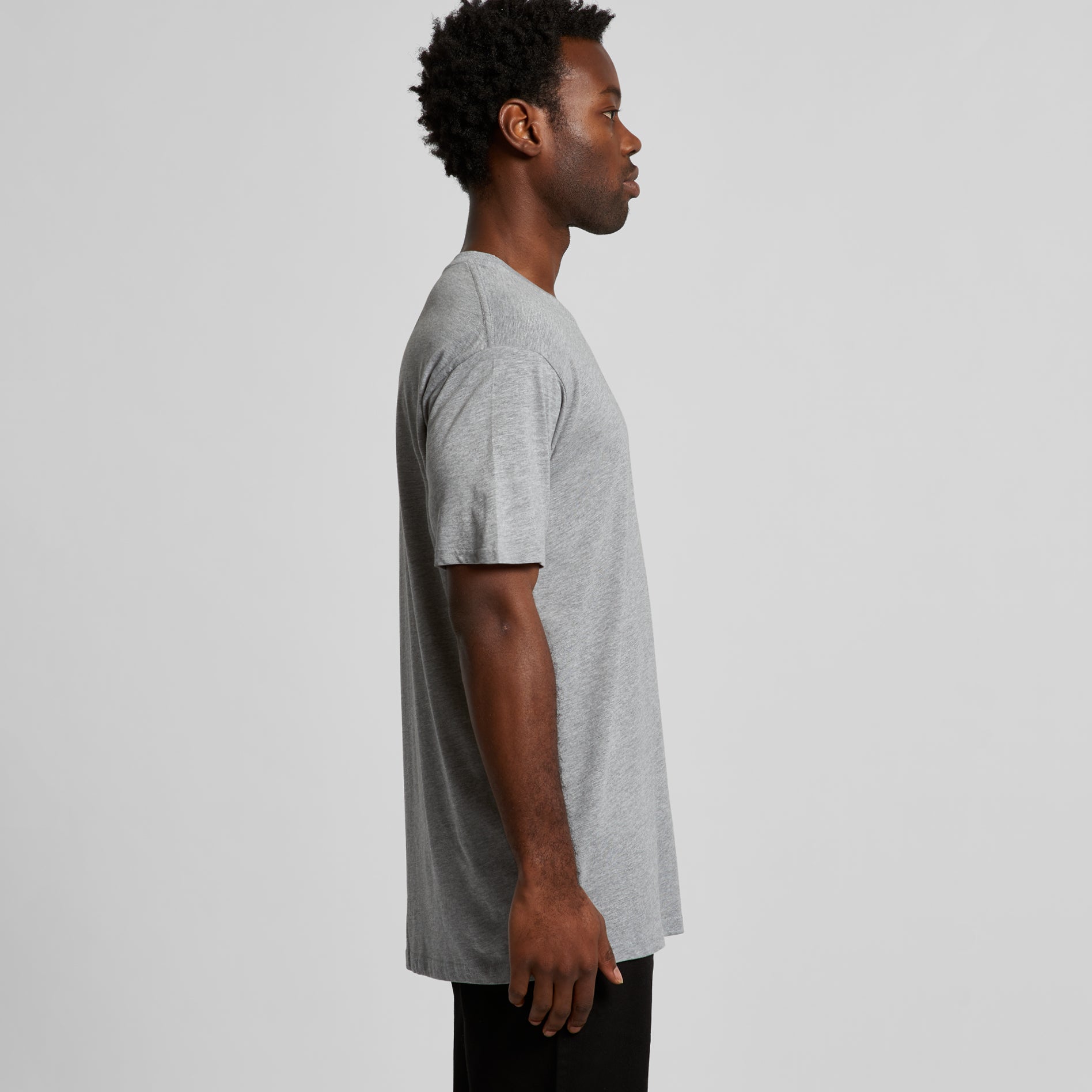 Men's Basic Tee Set B |  Arena Custom Blanks - Arena Prints - Modeled Shot - Side