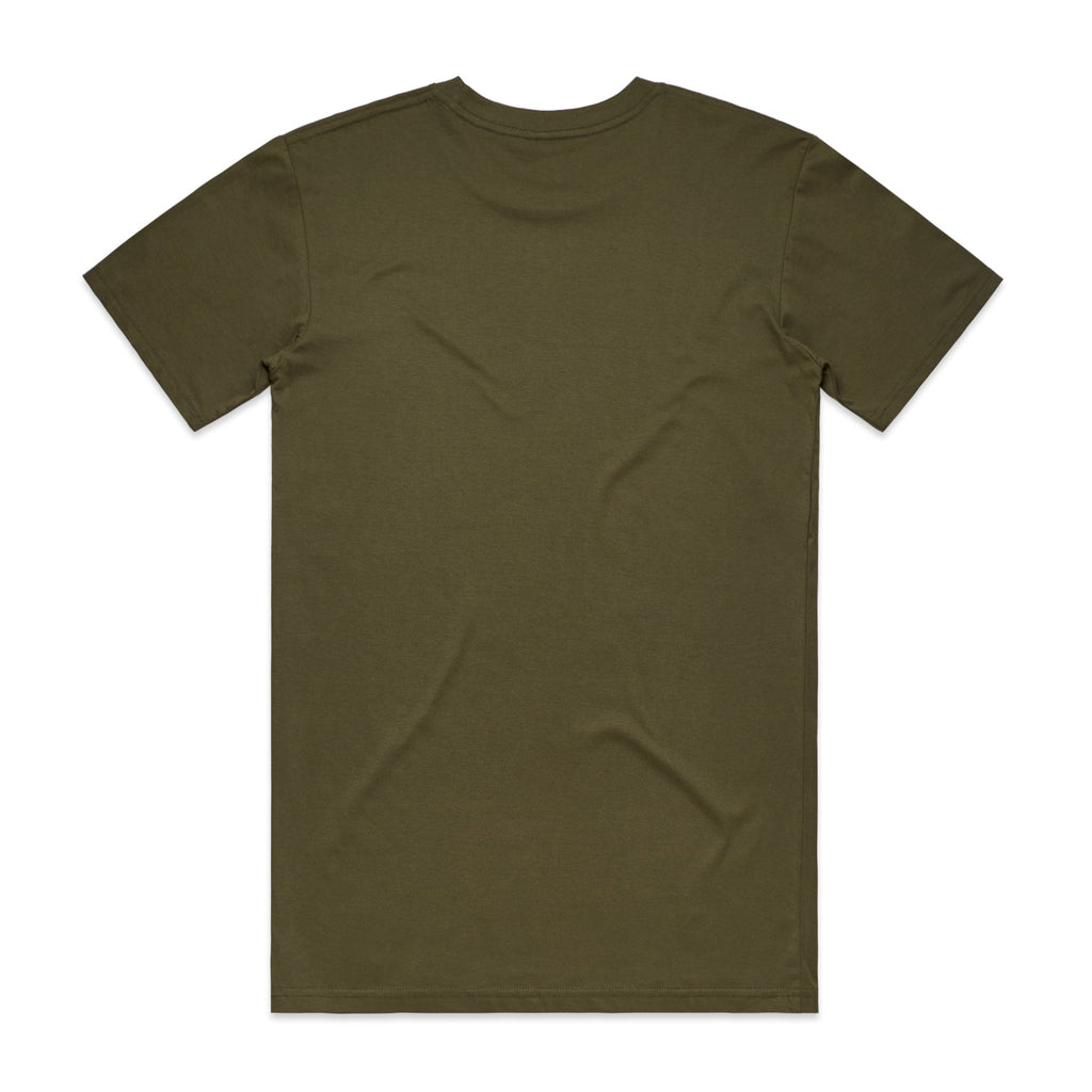 Men's Basic Tee Shirt Set A | Arena Custom Blanks - Arena Prints - Back - Army - Green 