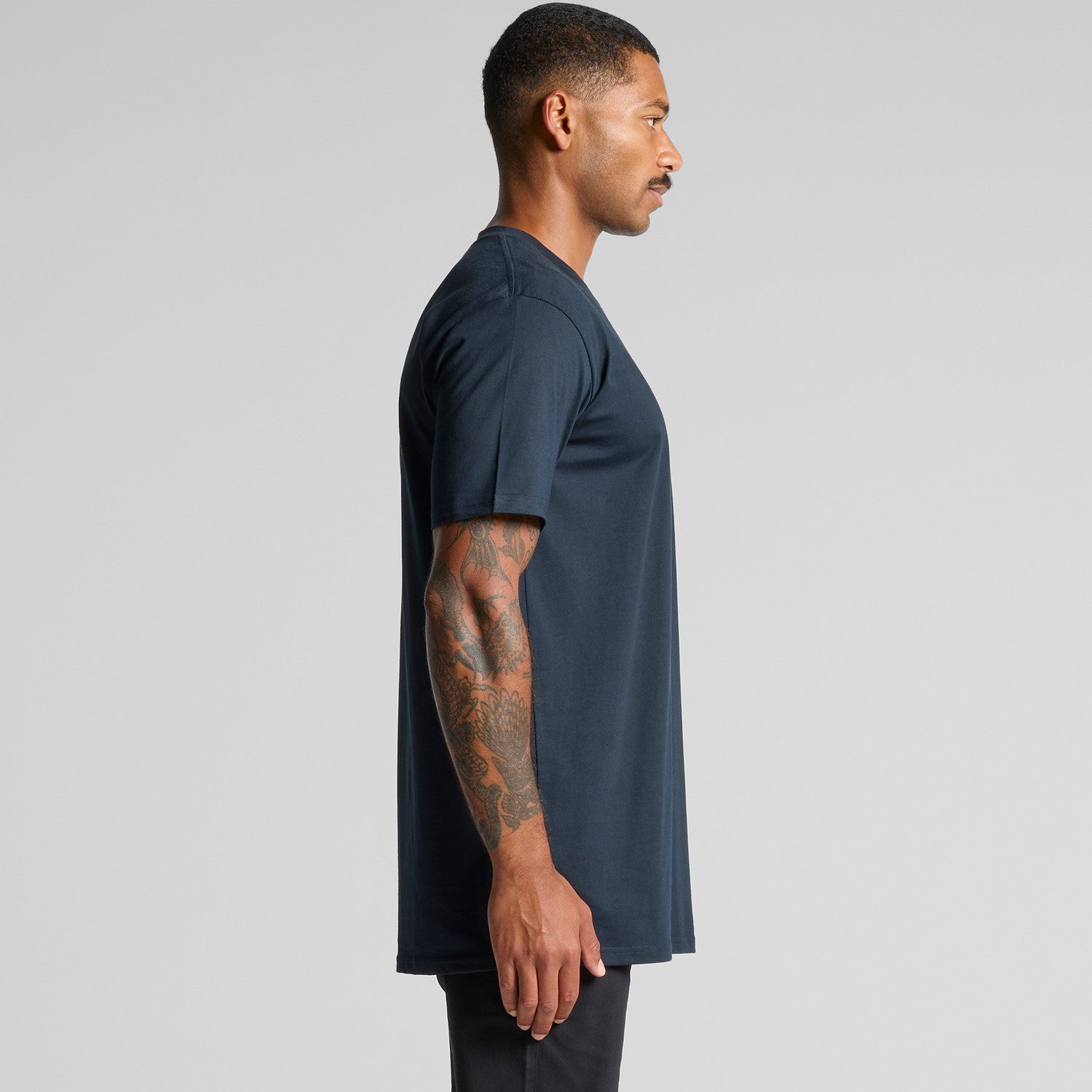 Men's Classic Plus Tee | Arena Custom Blanks - Arena Prints - Modeled Shot - Side