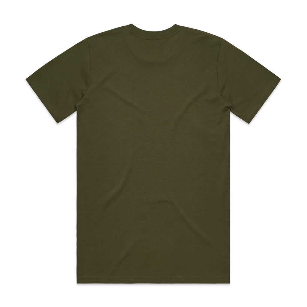 Men's Classic Tee Shirt Set A | Arena Custom Blanks - Arena Prints - Back - Army - Green