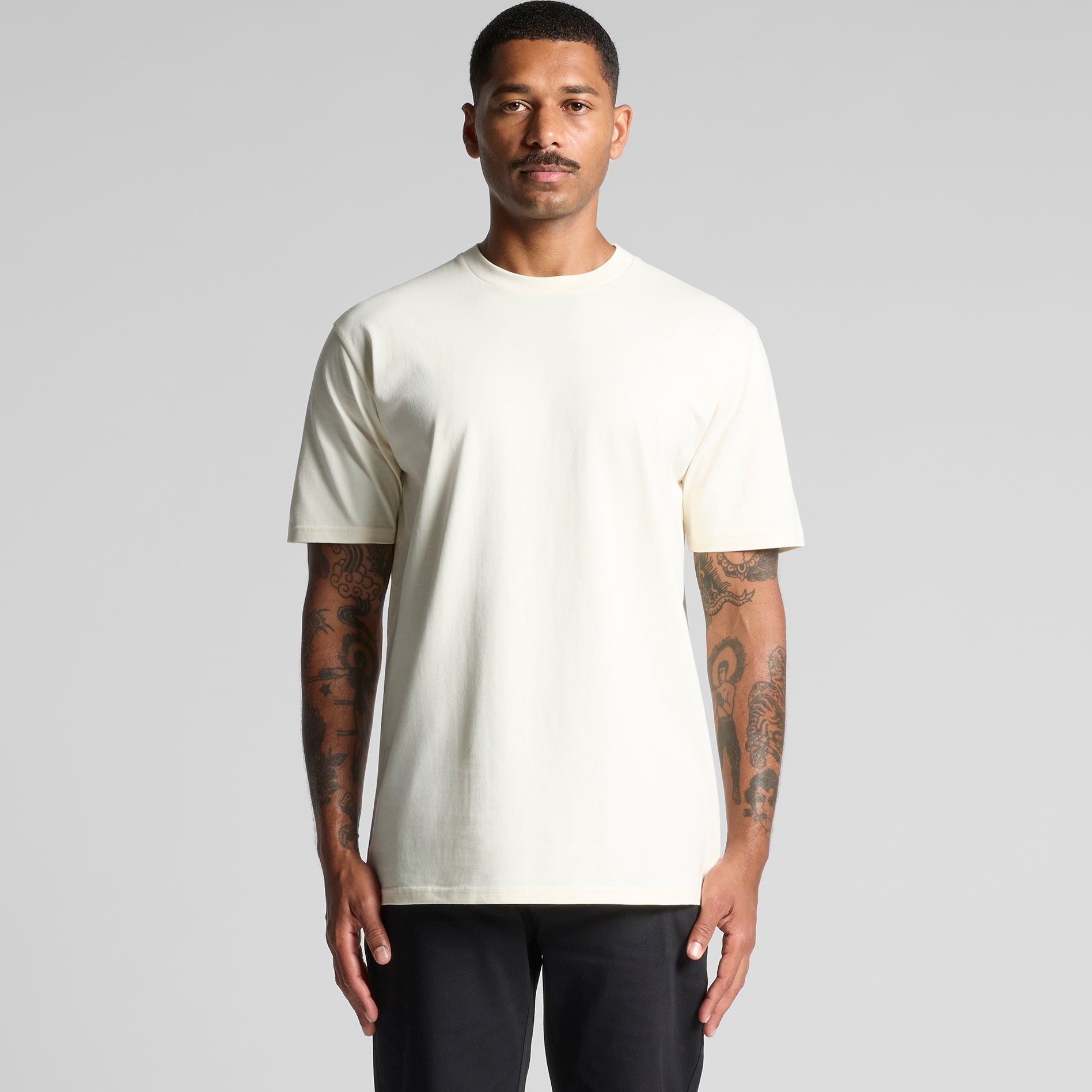 Men's Classic Tee Shirt Set A | Arena Custom Blanks - Arena Prints - Modeled Shot - Front
