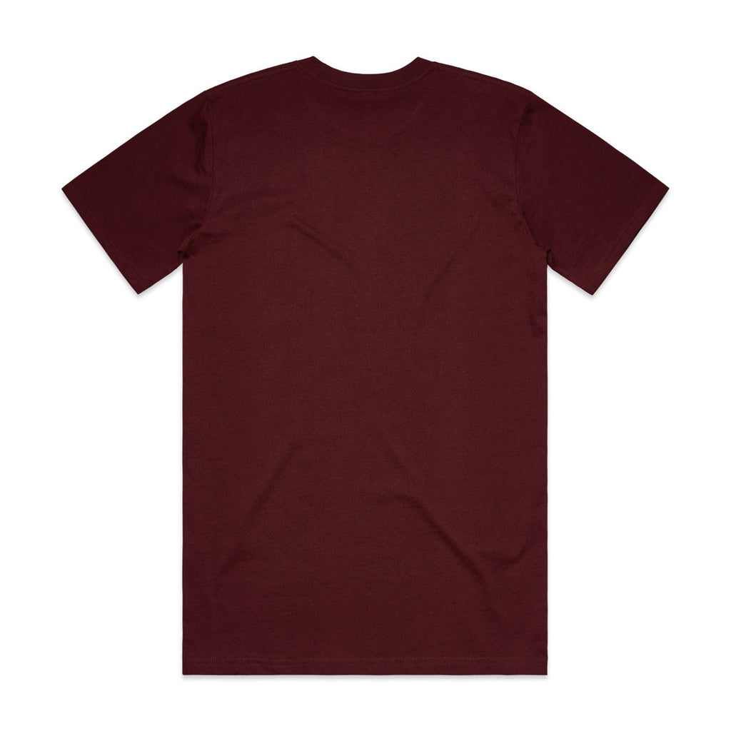 Men's Classic Tee Shirt Set C | Arena Custom Blanks - Arena Prints - Back - Burgundy - Red 