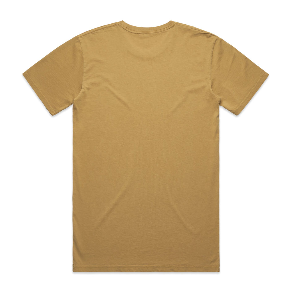 Men's Faded Tee Shirt |Arena Custom Blanks - Arena Prints - Back - Faded Mustard - Yellow