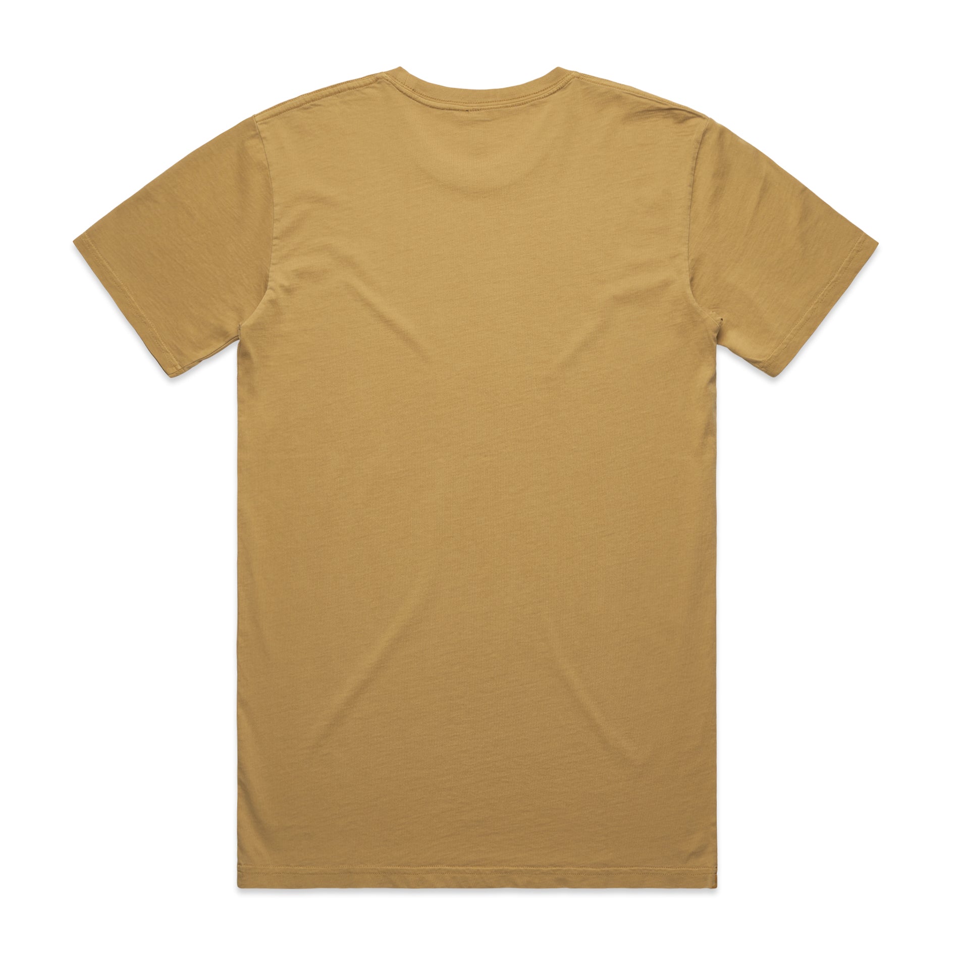 Men's Faded Tee Shirt |Arena Custom Blanks - Arena Prints - Back - Faded Mustard - Yellow