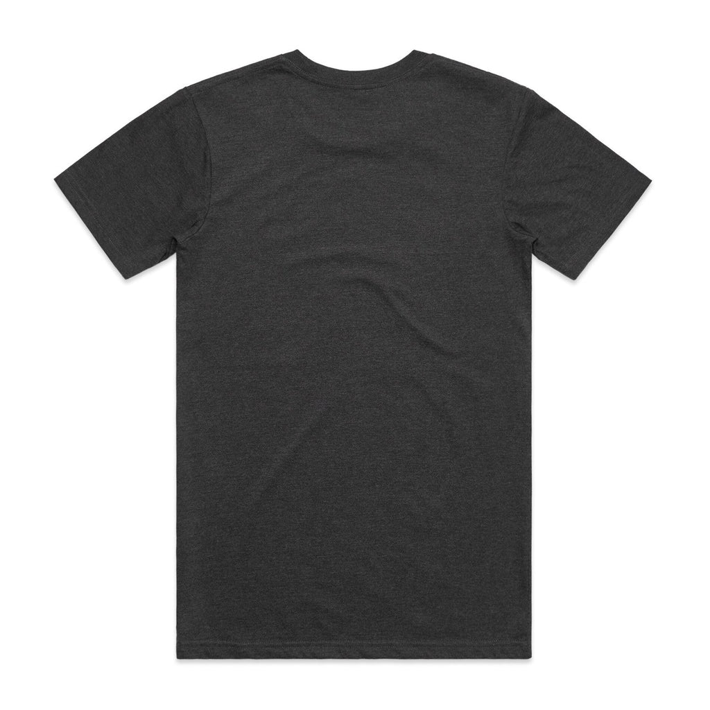 Men's Staple Heather Tee Shirt | Arena Custom Blanks - Arena Prints - Back - Asphalt Heather - Grey