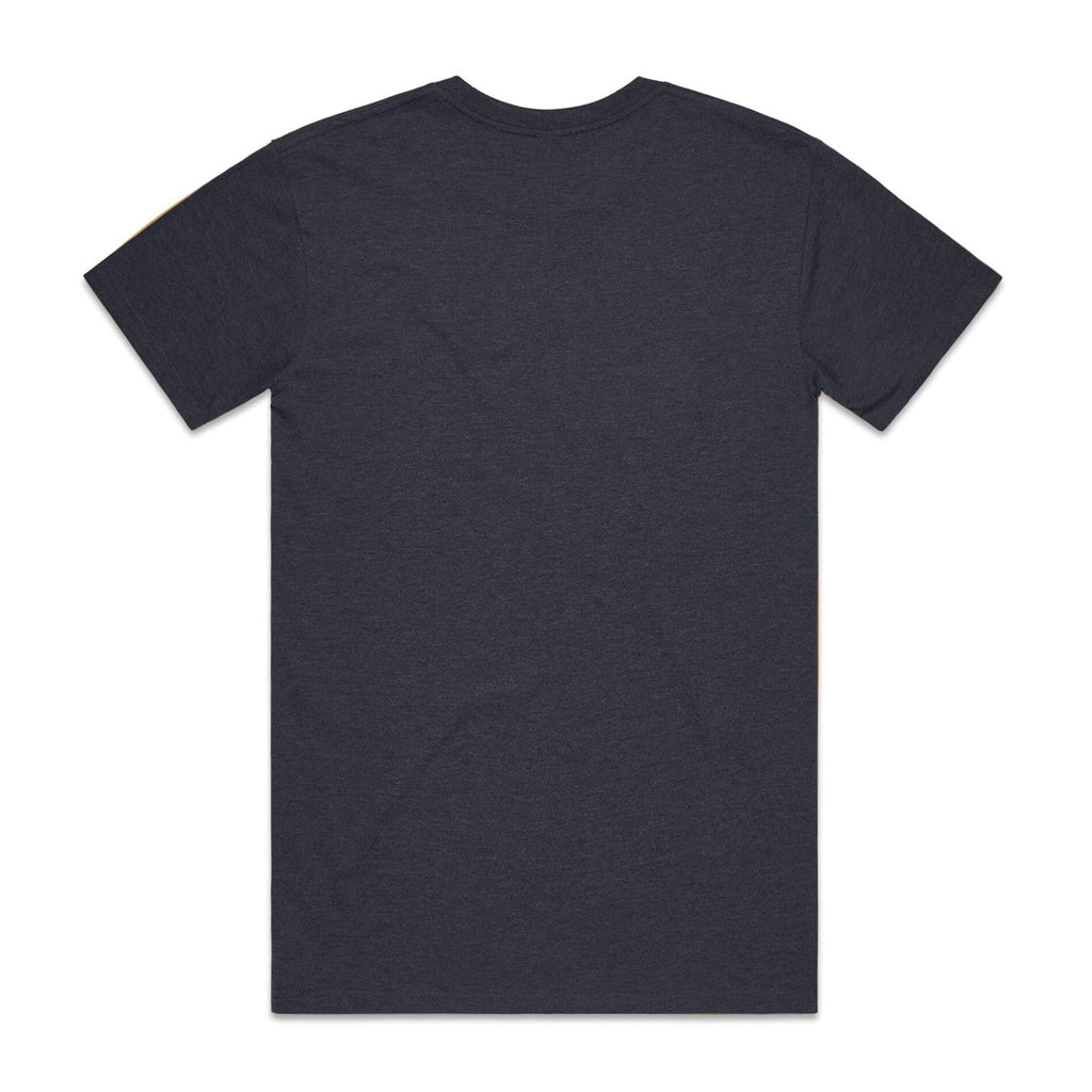 Men's Staple Heather Tee Shirt | Arena Custom Blanks - Arena Prints - Back - Navy Heather - Blue