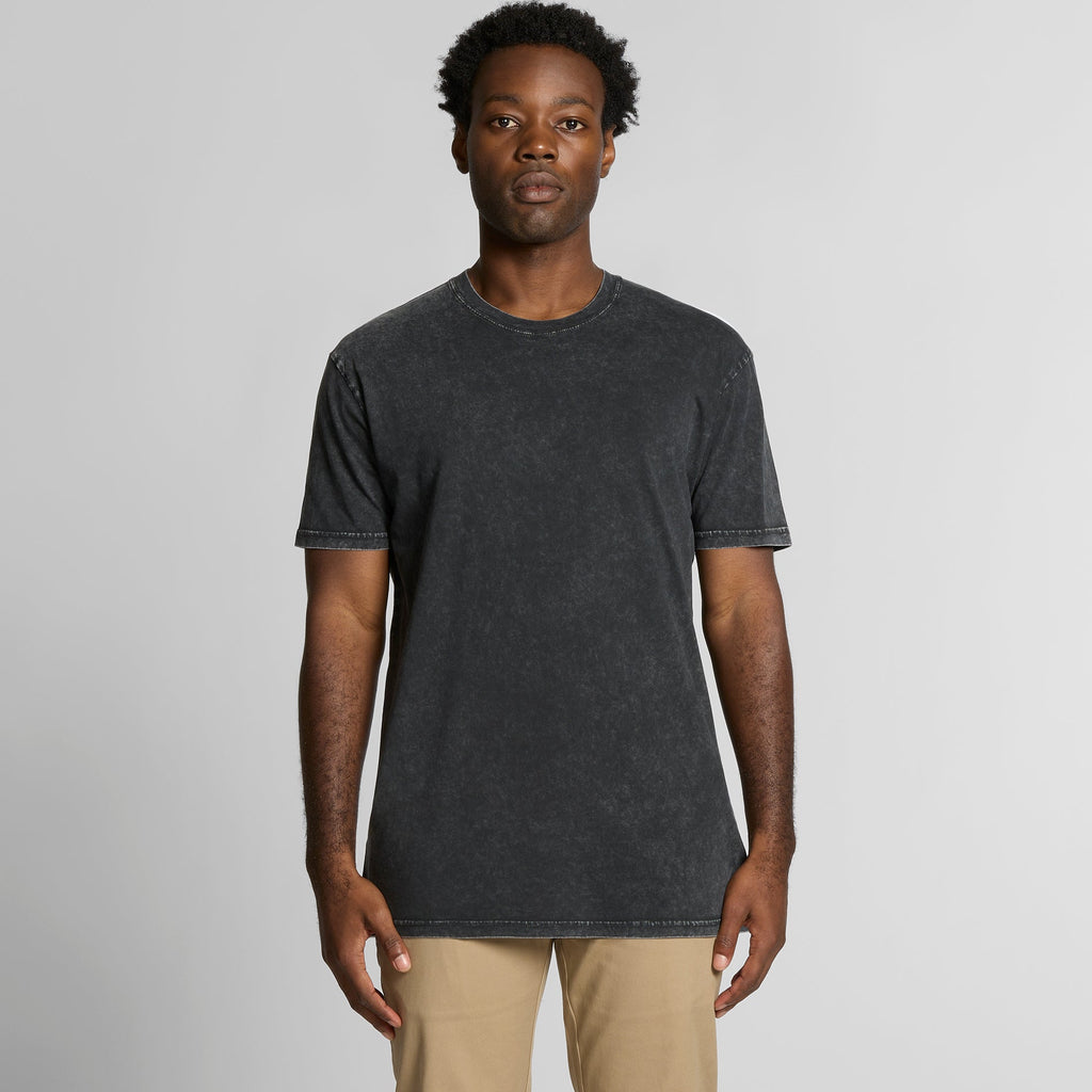 Men's Staple Stone Wash Tee | Arena Custom Blanks - Arena Prints - Modeled Shot - Front