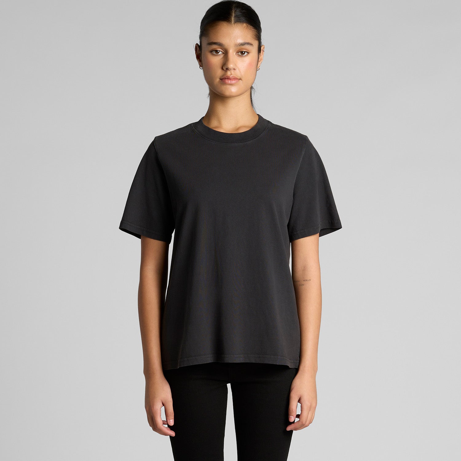 Women’s Heavy Faded Tee | Arena Custom Blanks - Arena Prints - Modeled Shot - Front