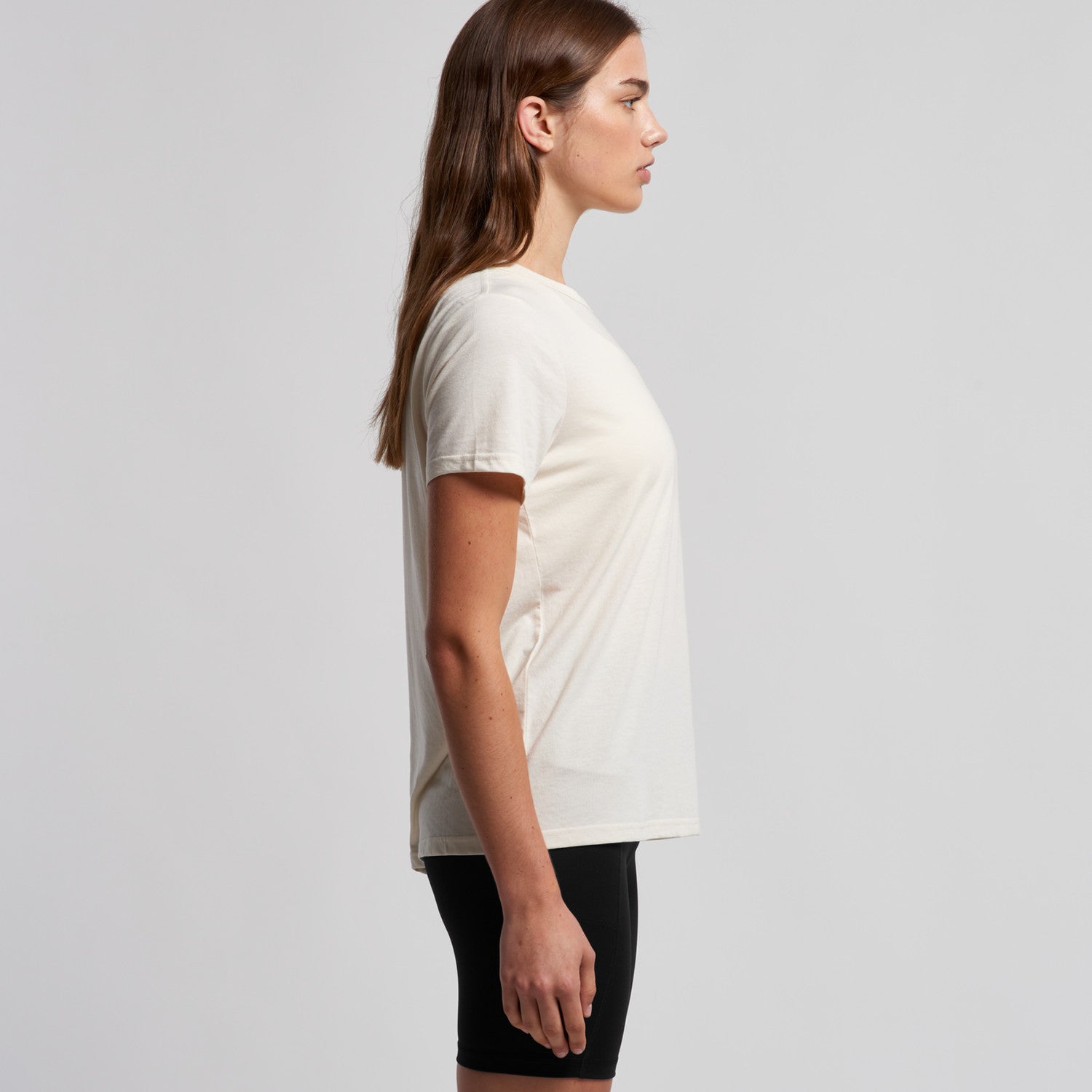 Women's Maple Active Blended Tee | Arena Custom Blank - Arena Prints - Modeled Shot - Side