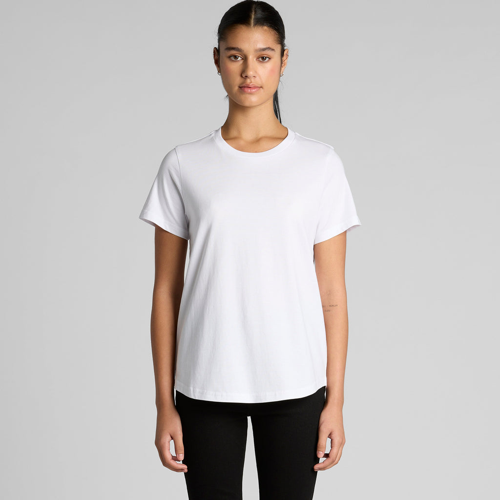 Women's Maple Curve Tee | Arena Custom Blanks - Arena Prints - Modeled Shot - Front 