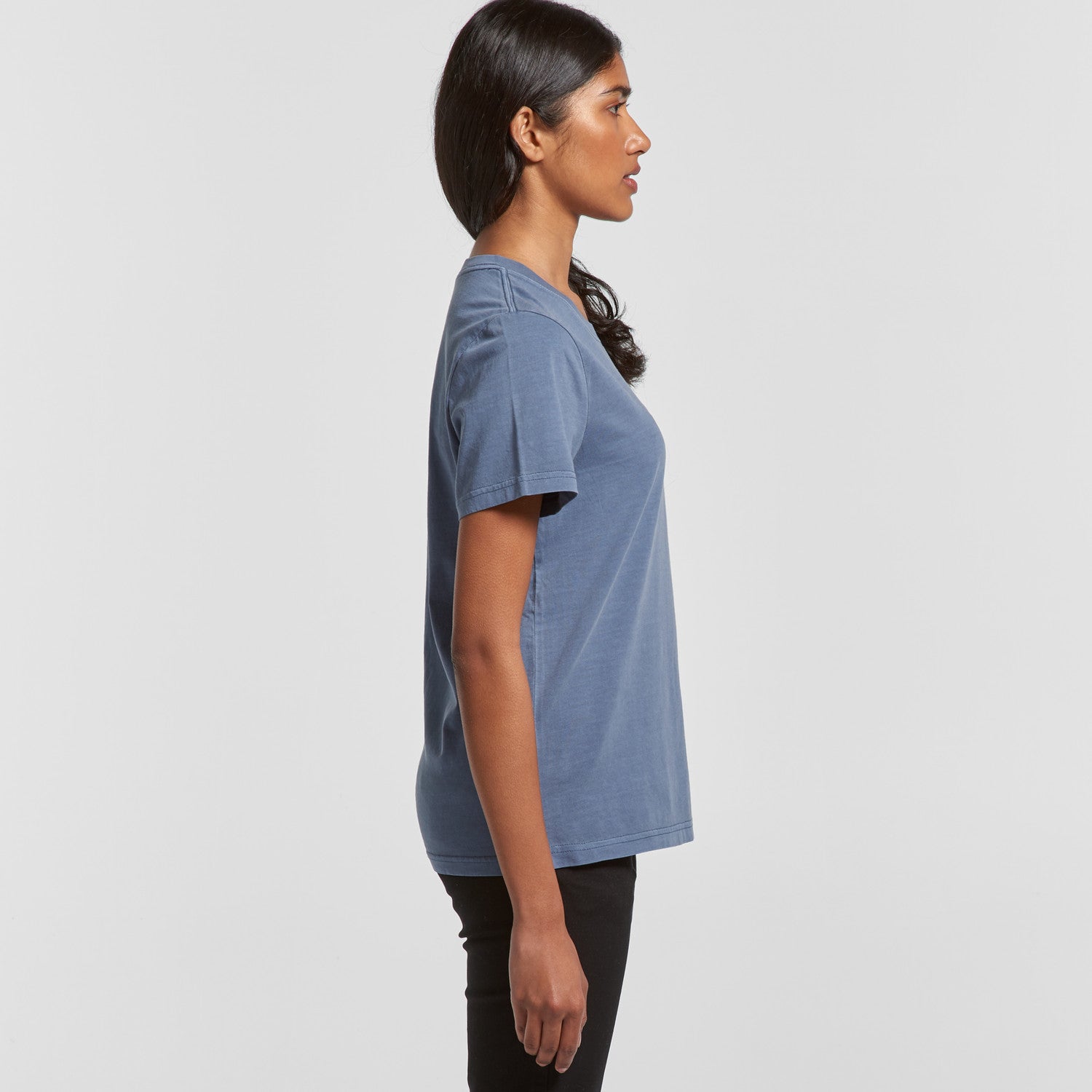 Women's Maple Faded Tee | Arena Custom Blanks - Arena Prints - Modeled Shot - Side