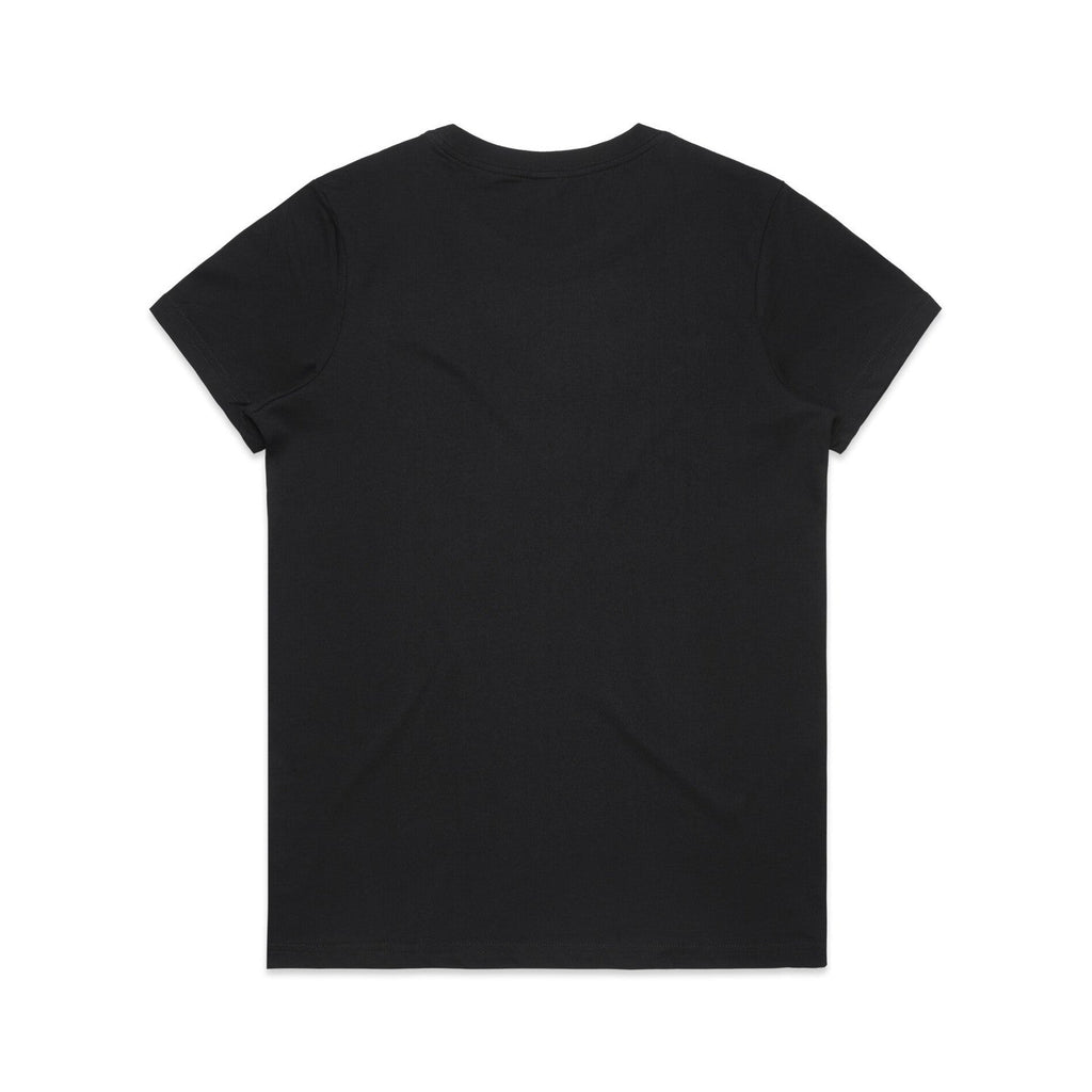 Women's Maple Organic Tee Shirt |Arena Custom Blanks - Arena Prints - Back - Black