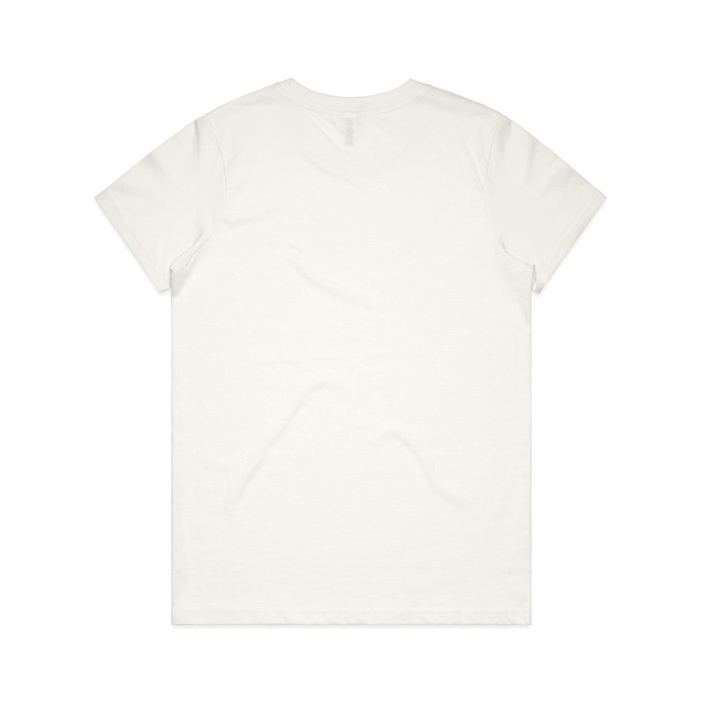 Women's Maple Organic Tee Shirt | Arena Custom Blanks - Arena Prints - Back - Natural - White