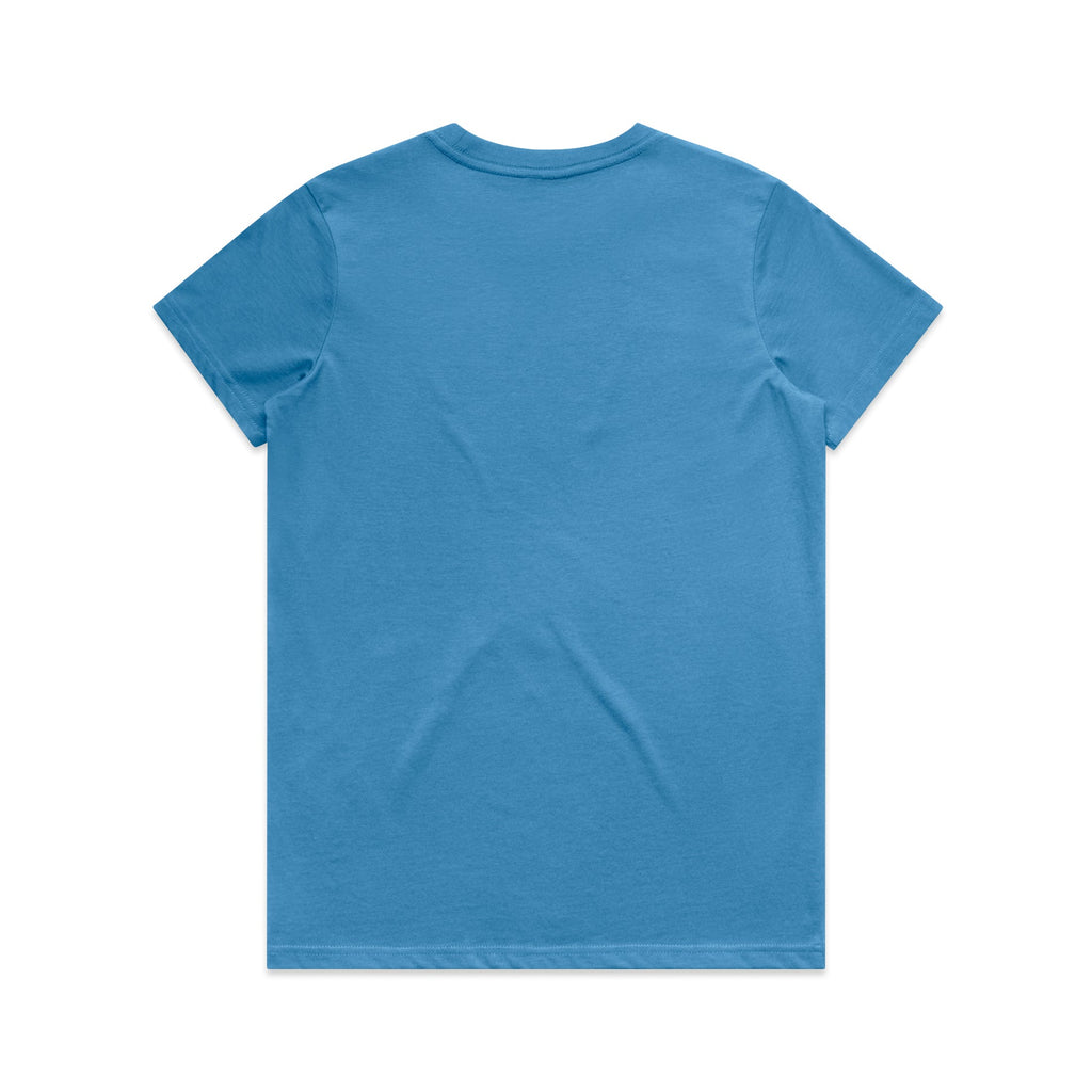Women's Maple Tee Shirt | Arena Custom Blanks - Arena Prints - Back -Hydro - Blue
