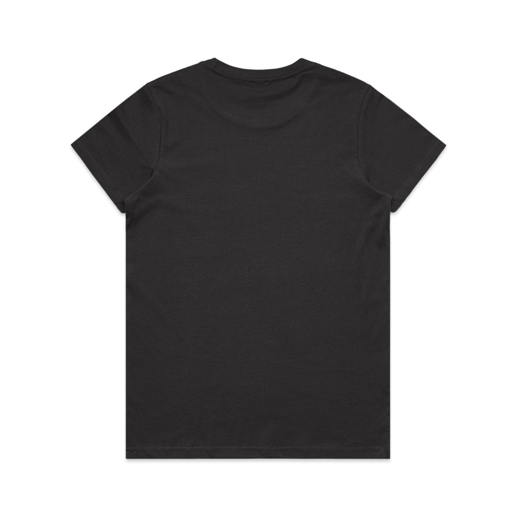 Women's Maple Tee Shirt | Arena Custom Blanks - Arena Prints - Back - Coal - Black