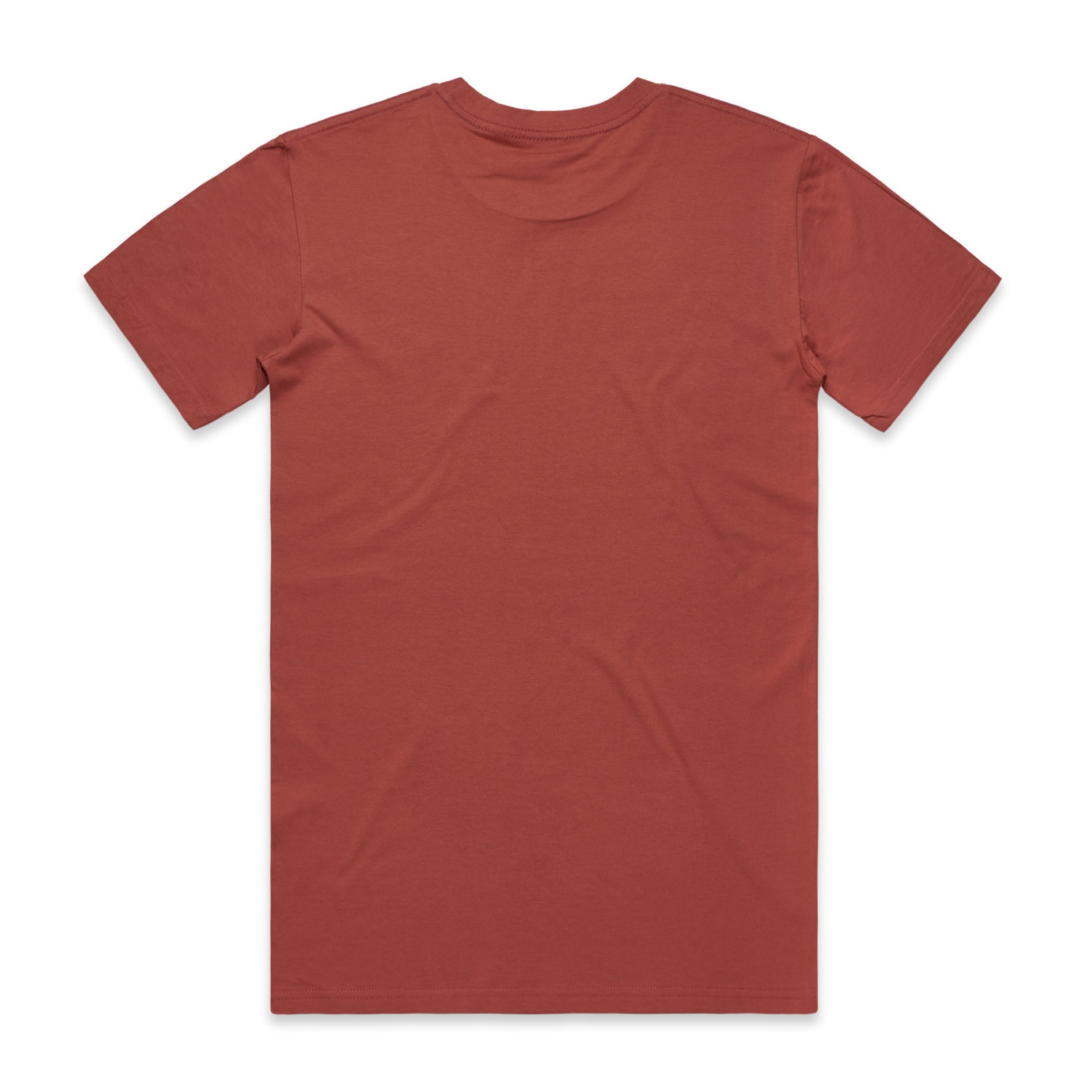 Men's Staple Tee | Arena Custom Blanks - Arena Prints - Back - Coral - Orange