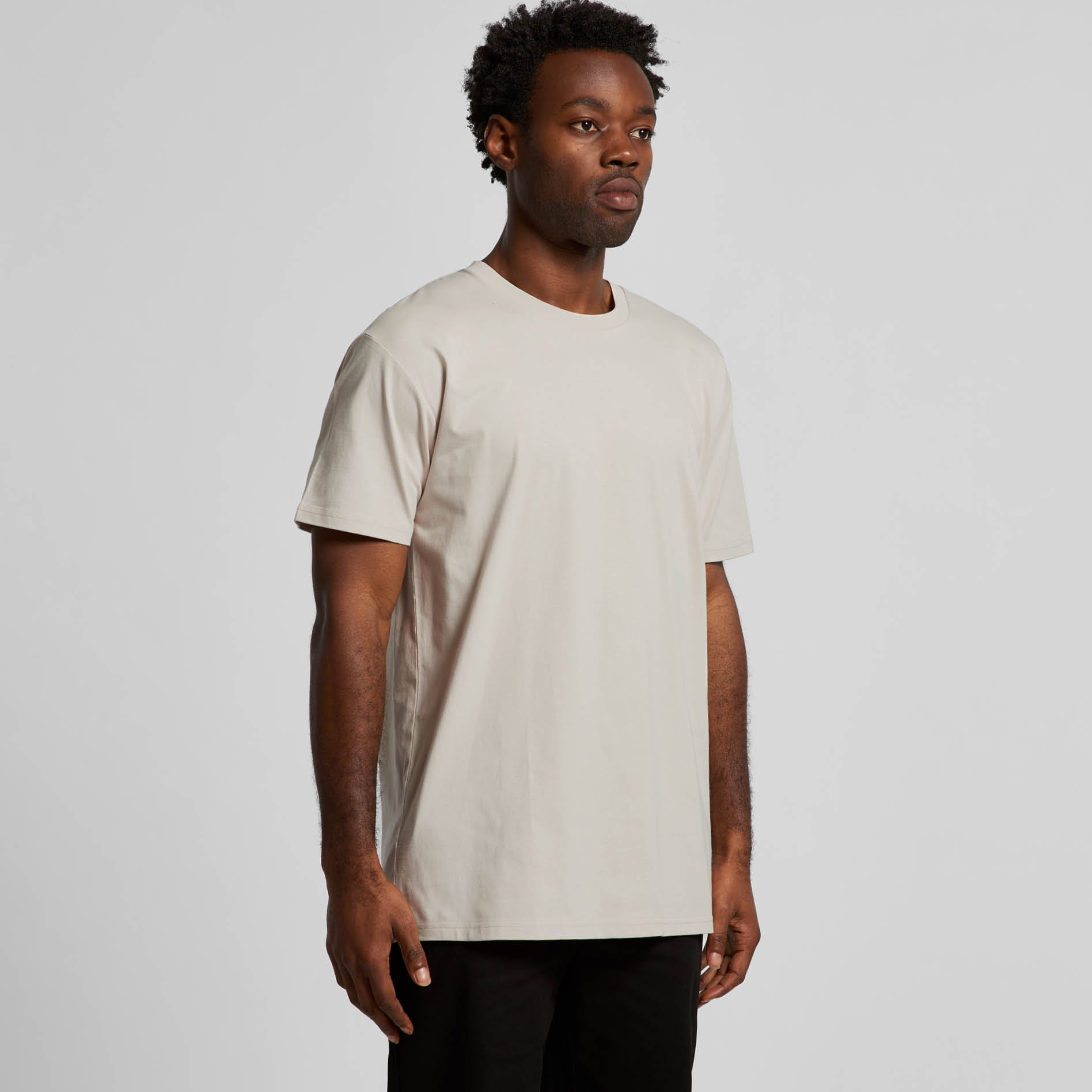 Men's Staple Tee | Arena Custom Blanks - Arena Prints - Modeled Shot - Angle